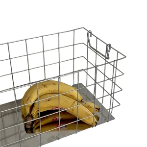 High Quality Custom Size Sustainable Stainless Steel Wire Mesh Baskets with Custom Color and Electrolytic Polished Surface