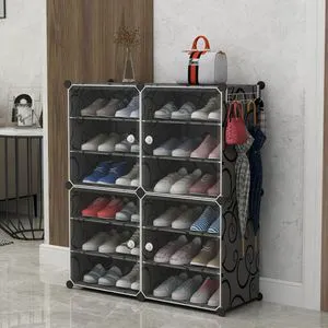 Free Installation of Shoe Box Folding Shoe Cabinet Transparent Shoe Cabinet