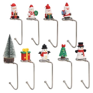 Cartoon plush Christmas hook creative metal straight hook Fireplace decoration Hooks & wall organisation