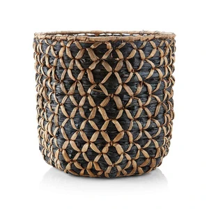 Wholesale Handwoven Rattan Jute Yarn Storage Basket Set Sustainable Natural Fiber Organizer Customizable Color Logo