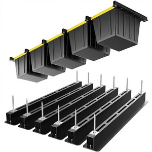Heavy Duty Alloy Steel Expandable Ceiling Storage Rack for Garage with Adjustable Bins 2PC