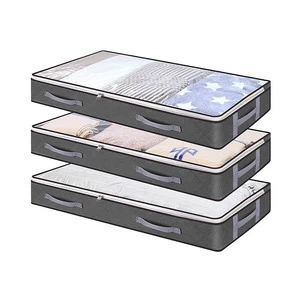 Breathable Under the Bed Storage Box Eco-Friendly Fabric Collapsible Underbed Storage Bag Bed Storage Box for Promotion