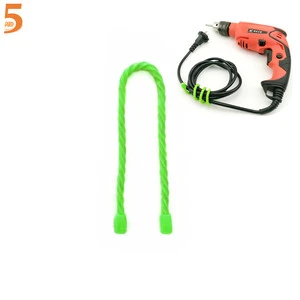 Reusable Silicone Wire Rope Clip Twist Tie for Wire Accessories Storage