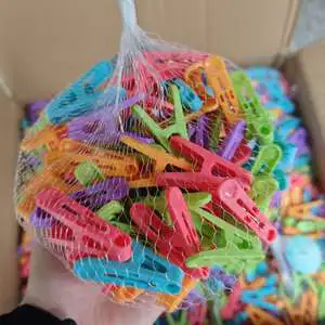 50pcs Economic Plastic Cloth Peg Hanging Clothespins Beach Towel Clips Plastic Laundry Clothes Pegs