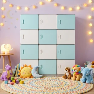 Easylocker Durable Waterproof ABS Plastic Lockers School Yoga Storage Plastic Cabinet Gym Employee Locker With KD Structure