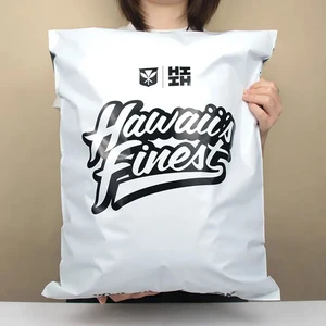Customized Personalized Brand Logo Recycled White Plastic Poly Mailer Mailing Bag For Shipping Clothing Package Clothes Packing