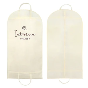 Custom Logo Dust Proof Garment Protector Suit Cover Bag Clothes Cover With Zipperclothes Bags Hanging Clothes Storage Coat Bag