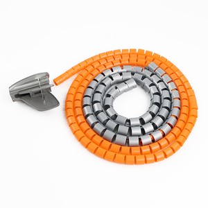 Cable Management Sleeve with Organizer Tool, Spiral Cable Wrap, Flexible PE Wire Loom Tube
