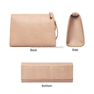 Wholesale Large Capacity Luxury Genuine Leather Women Makeup Travel Cosmetic Bag Set