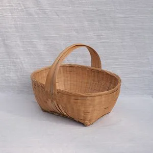 Handmade Bamboo Weave Storage Basket for Fruit and Vegetable Storage with Handle