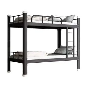 Double Deck Bed For Sale Bed Iron Bunk Steel Frame Beds Lit Superpos En Metal Travailleur Lit Adulte Superpos