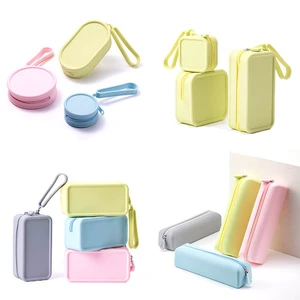 NUOXIN Wholesale Portable Foldable Silicone Waterproof Toiletry Storage Bag with Zipper