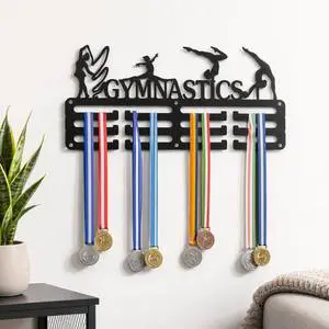 Creative Wall Mounted Medal Hanger Hook Custom Iron Powder Coated Metal Medal Storage Display Rack Free Design