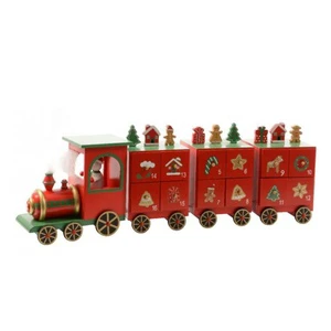 Christmas Advent Calendar Packaging Box Decorative Empty Gift Boxes LED Light with Storage Drawers for Candy Chocolate