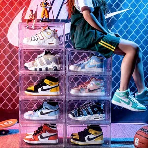 Freestanding Foldable PET Waterproof Multifunctional Space-saving Large-capacity Living Room Shoe Storage Box for Bag High-end