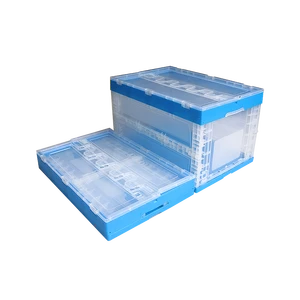Durable Foldable Solid Box Folding Plastic Stackable Crates Collapsible Storage Bins