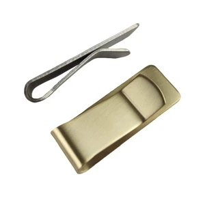Customized High Quality Stamping Vintage Personalised Brass Clip Metal Money Clips