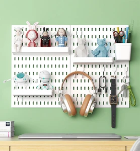 Peg Board Wall Organizer DIY Display Stand Kitchen Pegboard Organizer Shelf Pegboard Hooks Pegboard Accessories