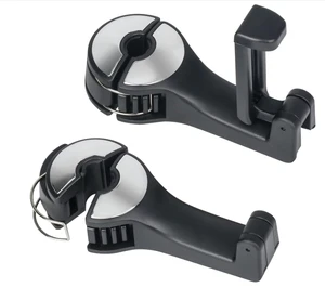 Car Interior ABS Seat Headrest Hook Hanger Bar Rear Row Storage Phone Holder Creative Multifunctional Hidden Car Hook