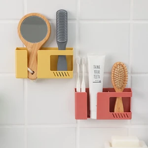 No Drilling Wall-mounted Phone Charging Hanging Box for Bathroom and Living Room Phone Holder Remote Control Storage Shelf