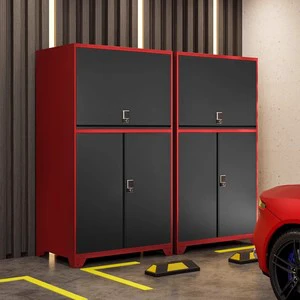 Heavy-Duty Steel Garage Storage Cabinets with Electronic Lock Overhead Garage Racks