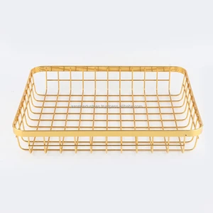 High Quality Portable Durable Iron Metal Wire Basket Basket Storage Boxes Wire Basket for Sale