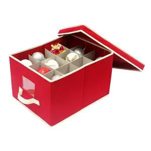 Hot Selling 24-Piece Multifunctional PP Non-Woven Rectangle Storage Box Waterproof Dustproof Christmas Ornaments 12'' X 15.5'' X