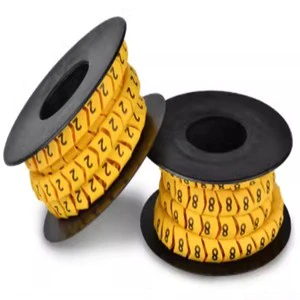 Yellow PVC Plastic Insulation Cable Marker Sleeve For Wire Cable Organization-Wiring Accessories Product
