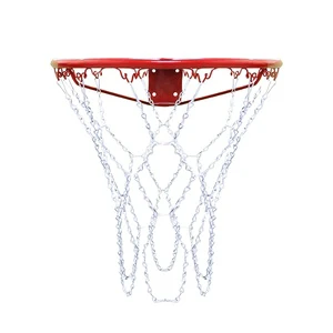 Heavy Duty Stainless Steel Braided Chain Basketball Net Indoor And Outdoor Standard Size Metal Material