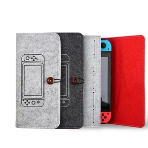 New Design Clip Phone Case for Switch Lite Felt Pouch Organizer with Host Protection Bag Clips Compatibility