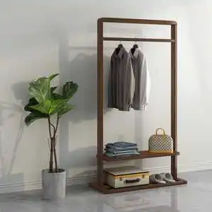 Wooden Multipurpose Coat Stand Storage Rack With Shoes Storage