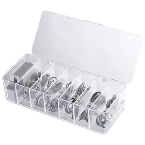 7-Compartment Desktop Cable Power Cord Management Box Cable Organizer Storage Box with 10 Wire Ties & Lid