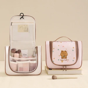 Durable Lady Travel for Bag with Zipper Closure Large Opening Portable Cosmetic Makeup Pouch Eco-friendly Washbag
