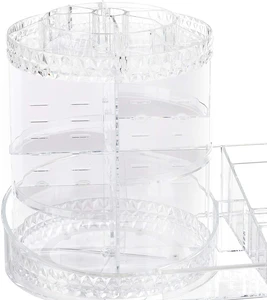 Cosmetic Storage Box Desktop 360 Rotating Dresser Makeup Brush Skin Care Product Storage Rack Loncheras Escolares Kids