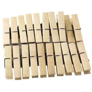 Wholesale Custom Logo 100% Natural Environmentally Friendly Bamboo Clip with Detachable Design for Home Use