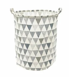 Collapsible Linen Laundry Hamper With Comfortable Handles Easy-to-Carry Waterproof Fabric Storage Basket OEM Design