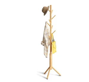 Factory Price Manufacturers Tree Shaped Wooden Adjustable Coat Tree Rack Hanger Stand