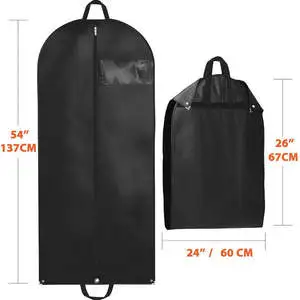 High Quality Customized Dustproof Cover Non Woven Garment Bag Foldable Dress Clothes Suit Protector Garment Bag for Wedding