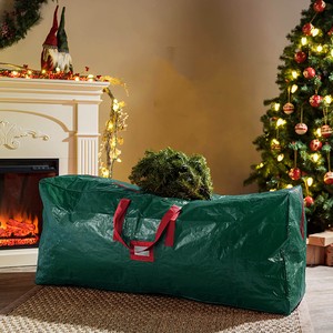 Large Capacity Christmas Tree Moving Storage Bag Carrying Plastic PP Woven Duffle Bags With Zipper
