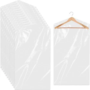 90cm 100cm 120cm 140cm Clear Plastic Garment Covers Dust-Proof Waterproof Clothing Cover Cleaner Bags Home Coat Suit Protector
