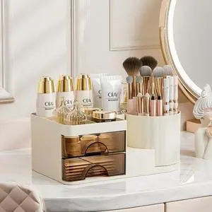 Good Selling Plastic HIPS PP PS Multi-layer Modern Cube Elegant Home Cosmetic Storage Containers Makeup Organizer Guangdong Box