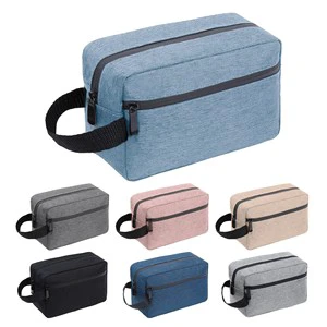 Fashion Oxford Cloth Waterproof Cosmetic Bag with Soft Handle and Zipper Closure Large Capacity Travel Storage Toilet Bag