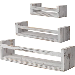Handcrafted Modern and Rustic Floating Shelves for Kitchen Bathroom Living Room as Mail & Key Wall Organizers