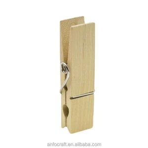 Heavy Duty Bamboo Clothespins Clothes Pins for Craft Wooden Colour Clips Rust Resistant Clothes Pins for Hanging Clothes