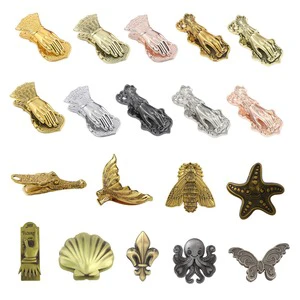Custom Vintage Metal Paper Clips Decorative Hand & Animal Shaped Book Money Clips Personalized Office Stationery