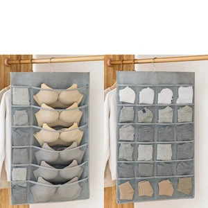 Hot Sale Enlarged Closet Underwear Bags Folding Clothing Storage Bag Hanging Bra Organizer Sock Bag With Mesh Pockets