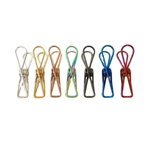 High Quality Rainbow Stainless Steel Infinity Clothes Pegs 10-Piece Metal Coil Furniture Usage Stylish Clothespin