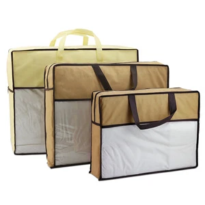 Clear Zippered Storage Bags Closet Organizer Vinyl Bag for Bedding, Linen, Blankets, Duvet Covers, Comforters, Clothes