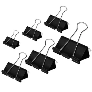Cheap Price Binder Clips Manufacturer Different Size Black Stationery Binder Clips