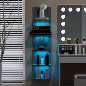 Modern Style Wood Wall-Mounted Storage Rack for Apartment Hotel Living Room-Eco-Friendly Space Saving Decorative Display